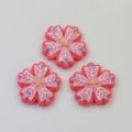 Fancy Cherry Blossom Flower Pink Major 100pcs / bag Handmade Craft Decor Spacer Mädchen Luft Kleidung Zubehör Charms