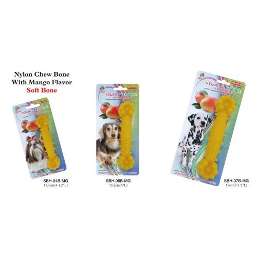 Percell 6" Nylon Dog Chew Bone Mango Scent