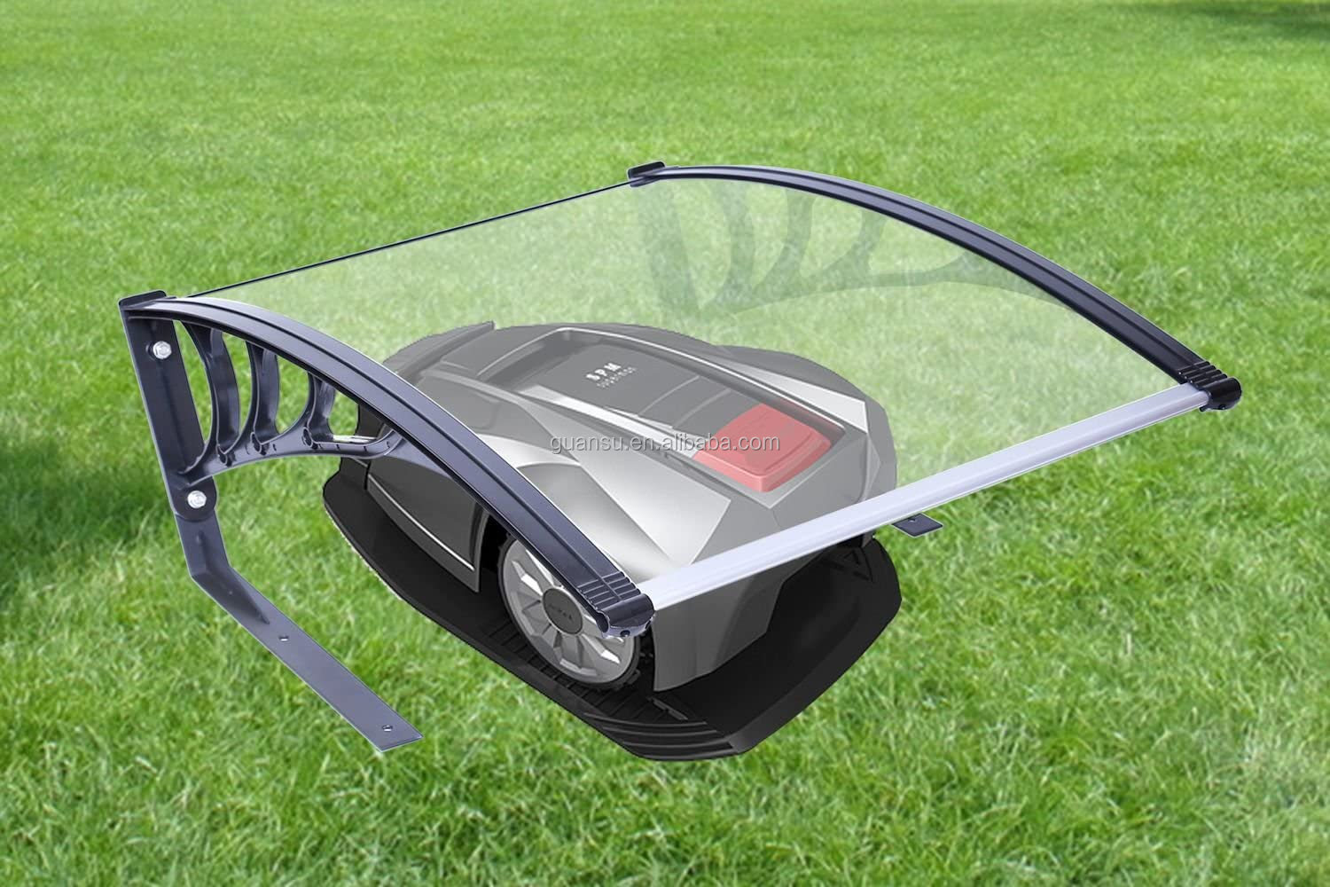 Weather Resistant Robot Lawn Mower Garage Roof Metal Standing Plastic Canopy