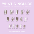 Splendid Gray Color Cat Eyes False Nail art