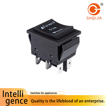 Interruptor oscilante em forma de barco preto R11-983