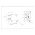 M802-XP-F-002 M8 3 ~ 8P Vrouwelijke waterdichte dip 90 graden