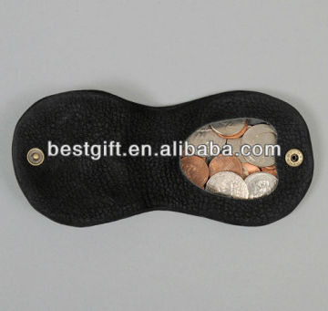 mini coin holder leather euro coin holder wallet