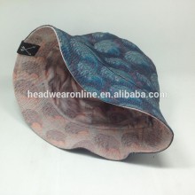 Wide Brim Printed Bucket Hat Custom Double Sided Hat Reversable Hat