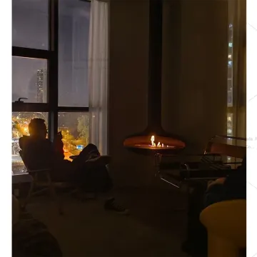 Custom Pottery Table Fireplace Modern Incense Gift Real Fyre Vented Fireplace Ball