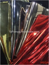 new design shiny mirror metallic patent microfiber faux leather for hot sale