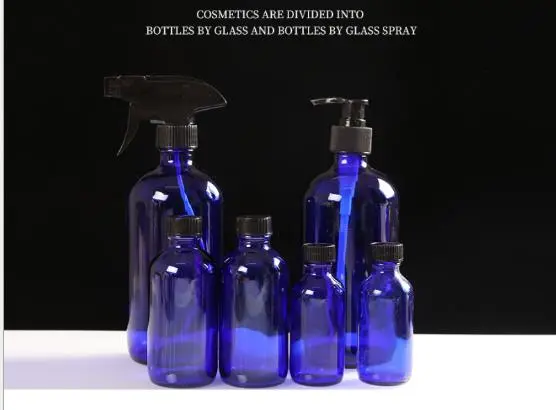 500ml Liquid Glass Transparent Bottle/Dark Brown Bottle/Blue Bottle with Dropper/Essential Oil Bottle