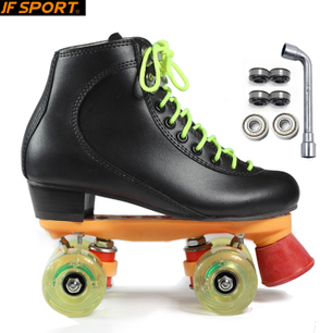Retractable quad roller skate, womens four wheels roller skate shoes, roller shoes with retractable wheels