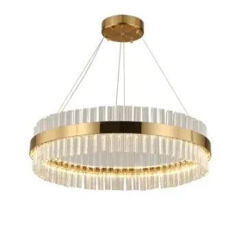 Modern Hanging Luxury Chandelier Brass Crystal Ceiling Lamp