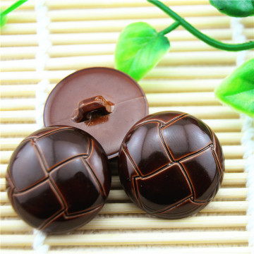 Aitificial Plastic Imitation Leather Button, Fashion Brown Button, ABS Button