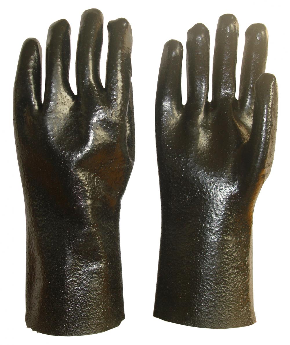 Black PVC fully coated Rough Finish Gloves