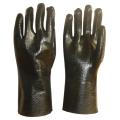 Черные перчатки с грубым покрытием из ПВХ