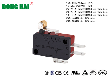 Short Roller Lever Basic Micro Switch