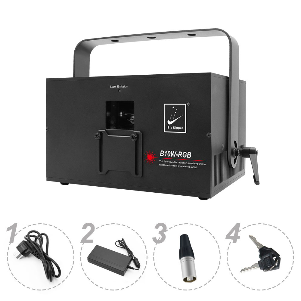 10W RGB Full Color Animation Laser projector professional stage lighting