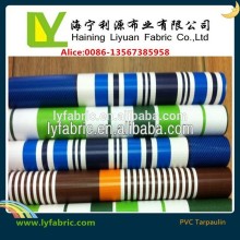 China Waterproof PVC Stripe Tarpaulin Awning Fabric