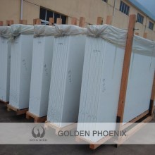 pure white artificial stone for decoration White Crystallized Glass Panel