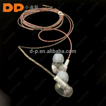2016 Creative best gift round transparent pink cable headphones