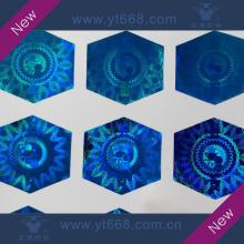 Hexagon shape blue hologram