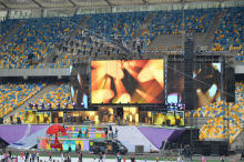 video play gym perimeter p10 full color LED display