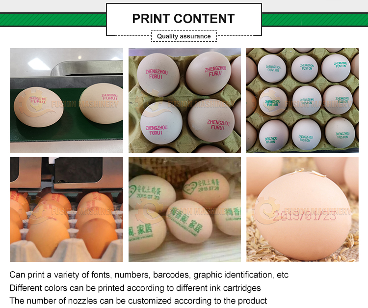 automatic 1-8 lines eggs inkjet code printers/egg date stamping machine