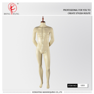 Man standing  mannequin with wooden cap