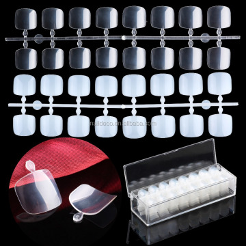Nadeco Clear Natural Full Cover Toe Nail Tips - 2 Sizes