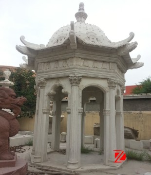 Marble hexangular gazebo