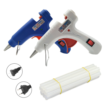 20W Hot Melt Glue Gun with Free 7mm Adhesive Sticks Industrial Mini Guns Thermo Electric Repair Heat Temperature Glue Guns Tools