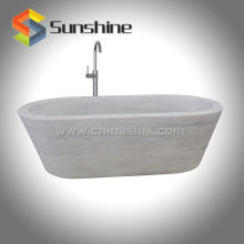 White Marble Honed Finish Bathtubs Marble Freestanding Tubs