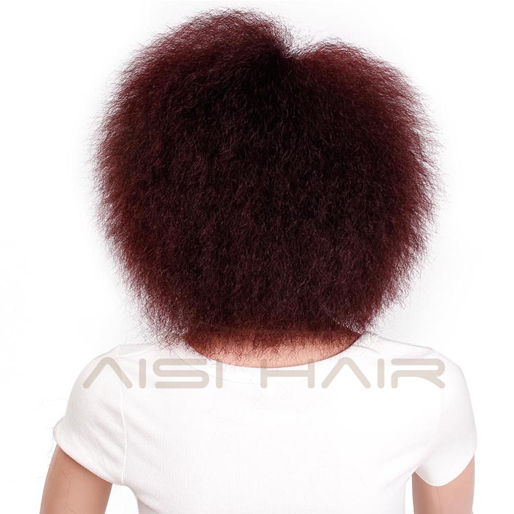 Aisi Hair High temperature Fiber Fluffy Short Wigs Afro Kinky Curly Cosplay Wigs for American Africans