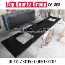 Hot sales black quartz stone countertop,kitchen counter top