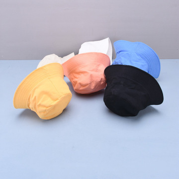 High quality fashion plain cotton child bucket hats