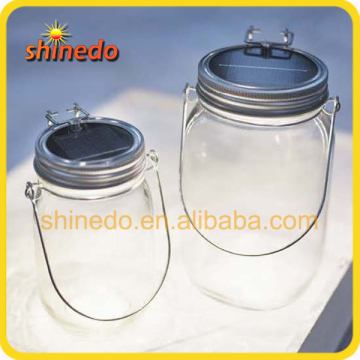 solar clear glass jar light