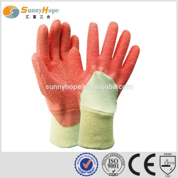 SUNNYHOPE cotton lined latex gloves,working gloves latex safety