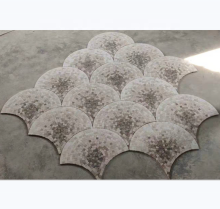 Colourful Handmade Fan Shaped Marble Mosaic Pattern