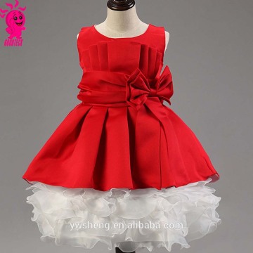 Summer Chiffon Lovely bow Sleeveless dress Princess Baby Girl Childrens layered Dresses