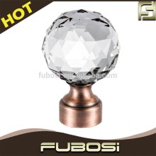 Crystal curtain finials /16/19mm curtain rod finials glass curtain rod finials