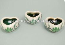 heart shape ceramic candle
