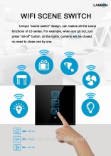 2017 Innovative products of Lanbon remote and touch light smart electrical wifi scene switch