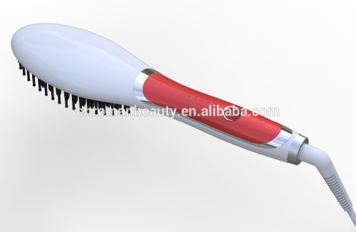 Professional Hair Straightening Comb With LEd Display Ceramic Hair Brush Straightener