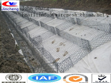 wire cages rock retaining wall