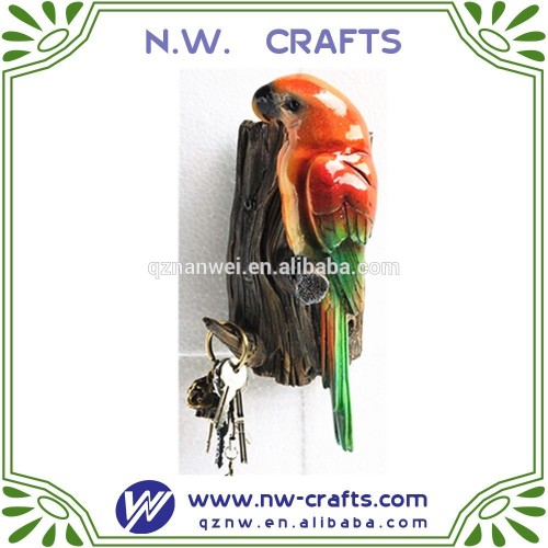 Resin parrot sculpture modern animal wall decorations