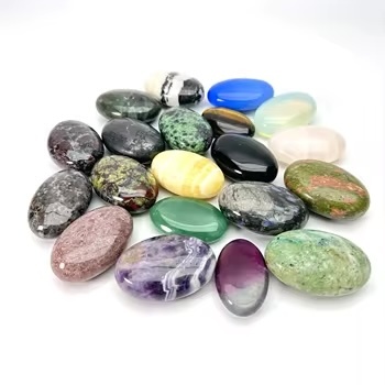 Wholesale Oval Pocket Stone Crystal Massage Mix Quartz Palm Stones