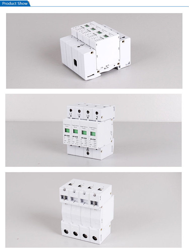 SAIP/SAIPWELL 4 Poles 275/320/385/440V SPD IP65 Electrical Plastic RJ45 Surge Protector