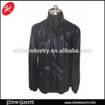 PU black mens Leather Jackets