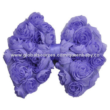 4.5" Chiffon Rose Bows