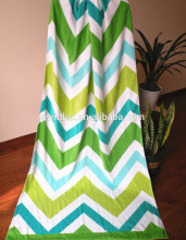 100% cotton velour reactive print custom beach towel