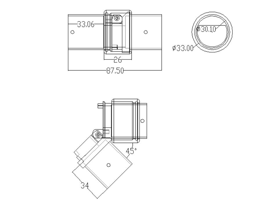 30mm aluminium folding joint