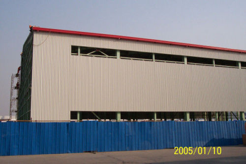 Prefabricated Heavy Steel Structures With Single Colorful Corrugated Sheet