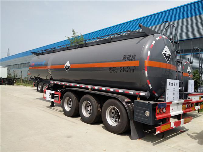 7500 galons tsarba sulfuric acid trailer tankers